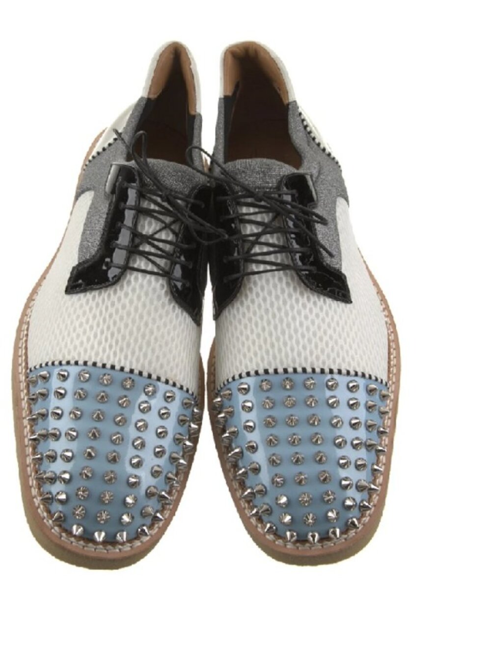 Christian Louboutin  Mesh Colorblock Pattern Derby Shoes  Men's Size: 10.5